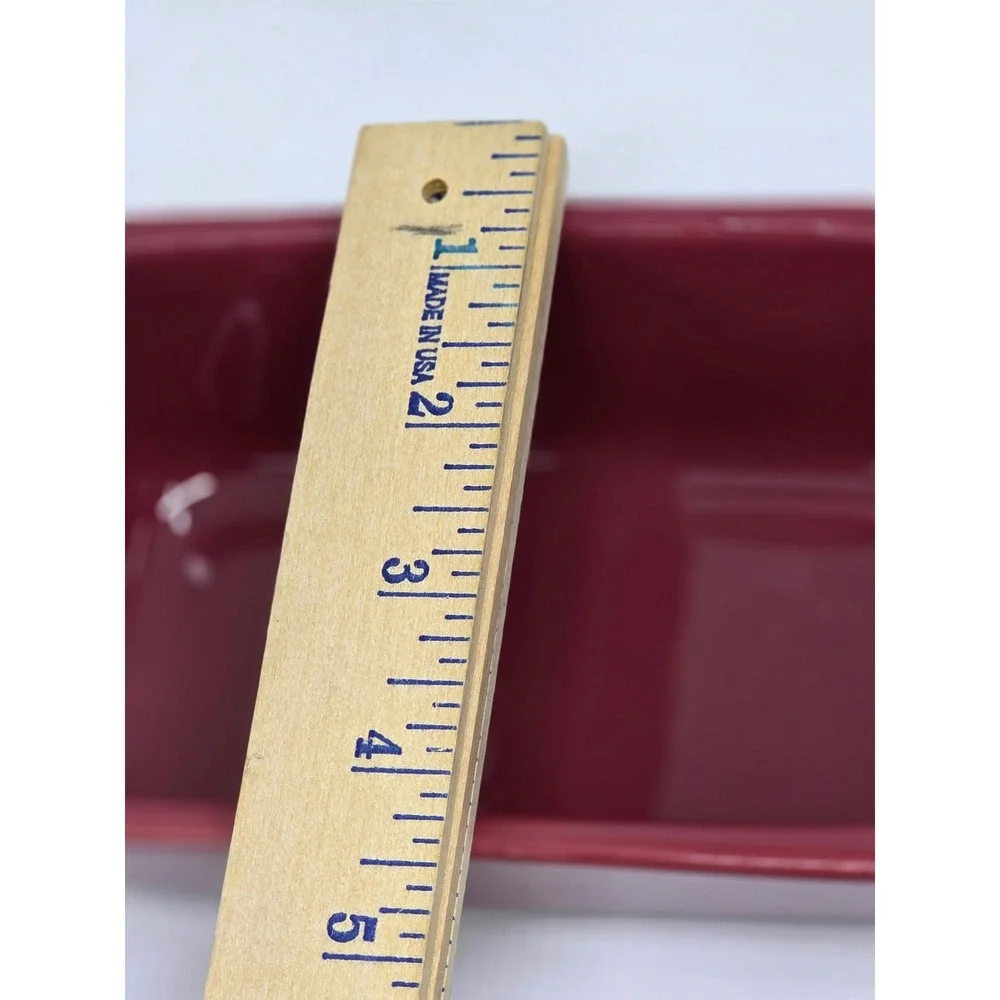 Longaberger Woven Traditions Small Loaf Baking Dish Paprika Red Ceramic Bakeware